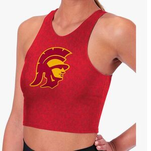 NWT CERTO USC TROJANS NCAA Crosstown Midi‎ Cropped Tank Bra Red Size Large
